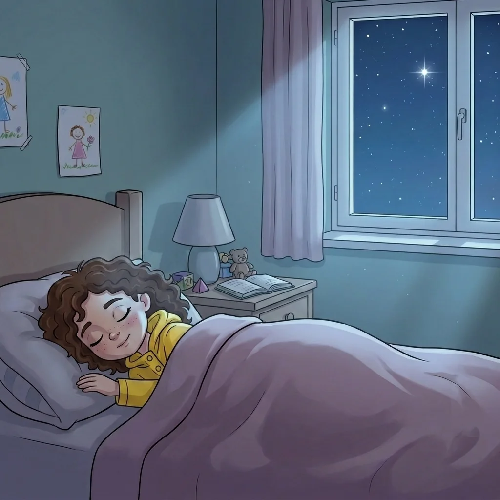 Wieder zu Hause kuschelte sich Emma in ihr weiches Bett. Durchs Fenster schaute sie in den Nachthimmel. Und es war ihr,…