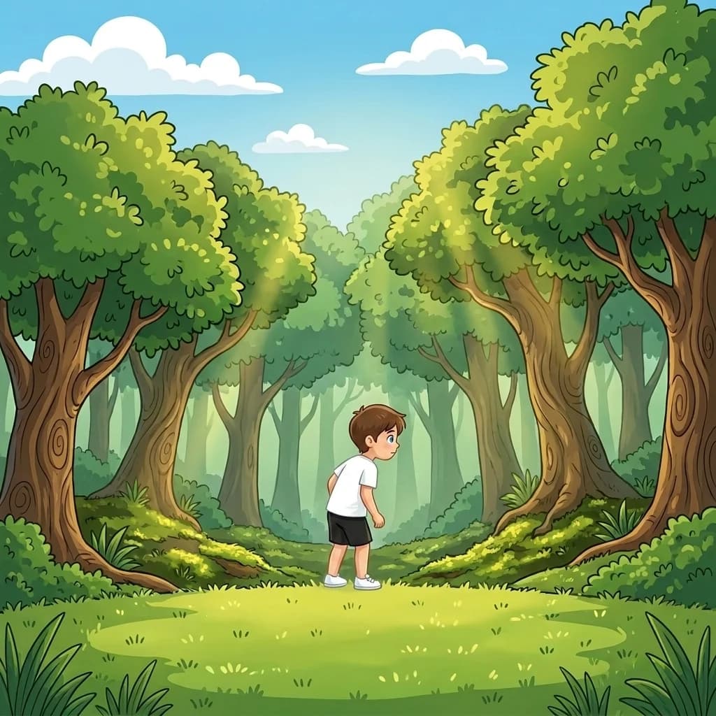 Max liebte Abenteuer, und der beste Ort dafür war der Wald hinter dem Garten. Es war ein Zauberwald, in dem die Bäume G…